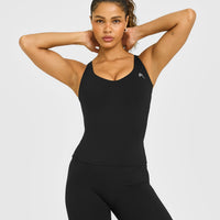 Unified V Neck Cross Back Vest White Logo | Black
