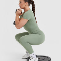 Timeless Crop Short Sleeve Tee | Sage