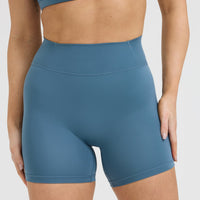 Timeless High Waisted Shorts 6" | Moonstone Blue