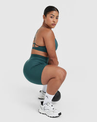 Timeless High Waisted Shorts 6" | Marine Teal