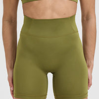 Timeless High Waisted Shorts 6" | Olive Green