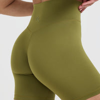 Timeless High Waisted Shorts 6" | Olive Green