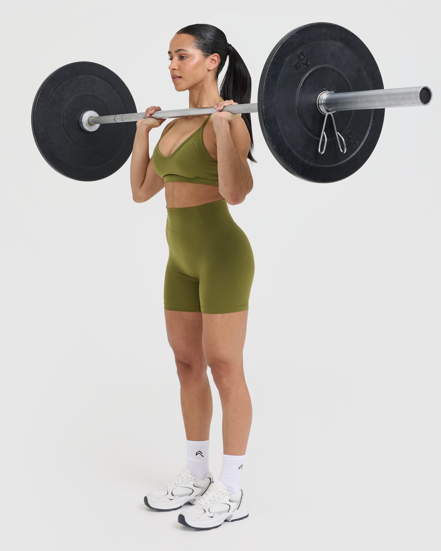 Timeless High Waisted Shorts 6" | Olive Green