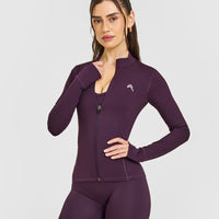 Timeless Jacket with White Logo | Blackberry Purple