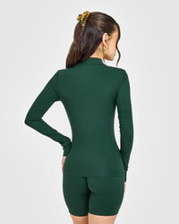 Timeless Jacket with White Logo | Racing Green