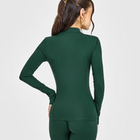 Timeless Jacket with White Logo | Racing Green