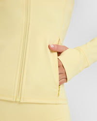 Timeless Jacket with White Logo | Sherbert Yellow