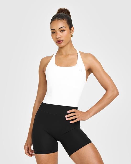 Oner Modal Timeless Square Neck Mid Vest | White