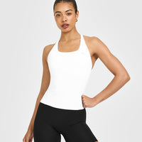 Timeless Square Neck Vest | White