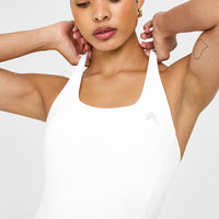 Timeless Square Neck Vest | White