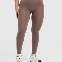 Timeless High Waisted Leggings | Cool Brown