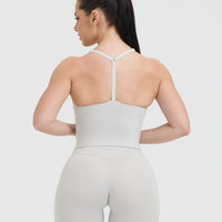 Timeless Square Neck Mid Vest | Light Grey