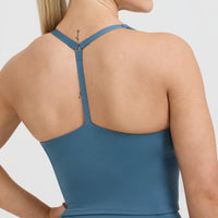 Timeless Square Neck Mid Vest | Moonstone Blue