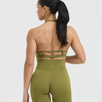 Timeless Strappy Bralette | Olive Green