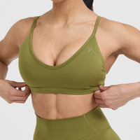 Timeless Strappy Bralette | Olive Green