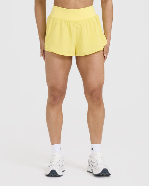 Oner Modal Unified Double Layer Shorts 5" | Lemon Yellow