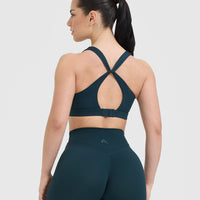 Unified Layered Sports Bra | Oil Blue