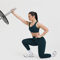 Unified Layered Sports Bra | Oil Blue