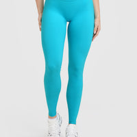 Unified Wrap Leggings | Aqua Blue