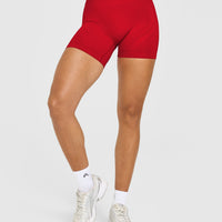 EnhanceLiftâ„¢ Seamless Shorts with White Logo | Light Toasted Red
