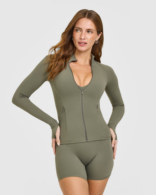 Oner Modal SoftMotionâ„¢ Jacket with White Logo | Alpine Green