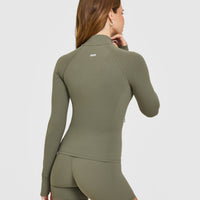 SoftMotionâ„¢ Jacket with White Logo | Alpine Green