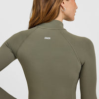 SoftMotionâ„¢ Jacket with White Logo | Alpine Green