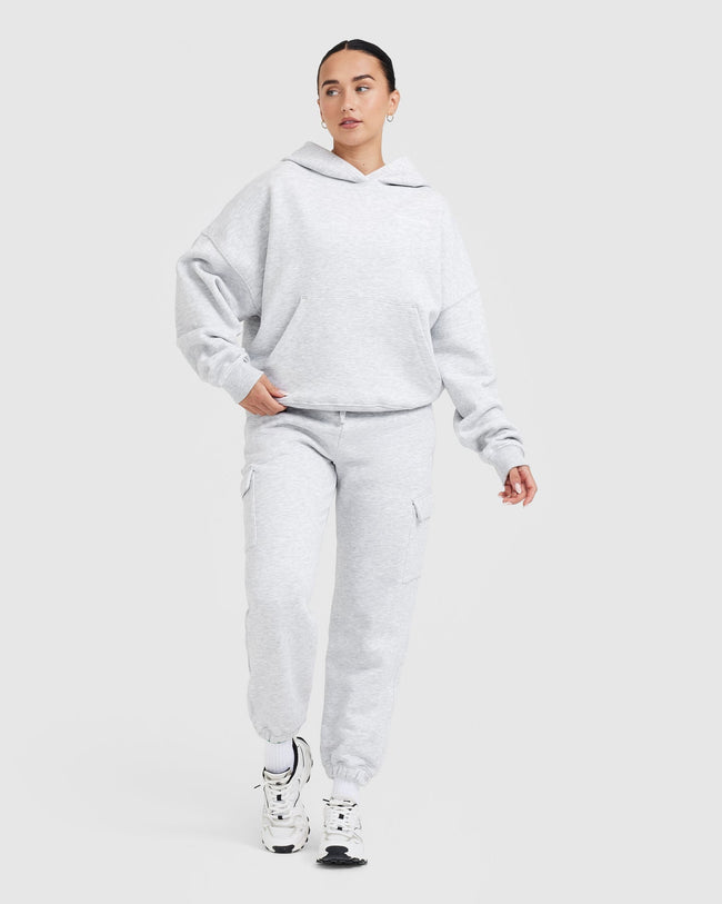 All Day Est 2020 Oversized Hoodie | Light Grey Marl