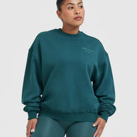 All Day Est 2020 Oversized Sweatshirt | Marine Teal