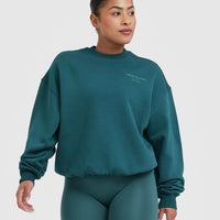 All Day Est 2020 Oversized Sweatshirt | Marine Teal