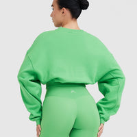 All Day Est 2020 Crop V-Neck Sweatshirt | Jade