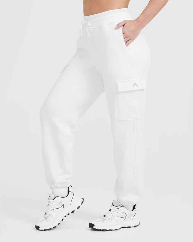 All Day Lightweight Cargo Joggers | White