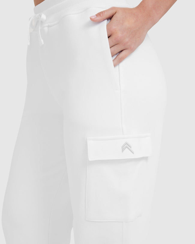 All Day Lightweight Cargo Joggers | White