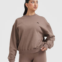 All Day Lightweight Oversized Sweatshirt | Cool Brown