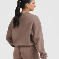 All Day Lightweight Oversized Sweatshirt | Cool Brown