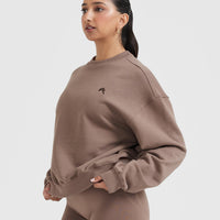 All Day Lightweight Oversized Sweatshirt | Cool Brown