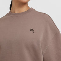 All Day Lightweight Oversized Sweatshirt | Cool Brown