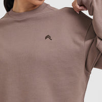 All Day Lightweight Oversized Sweatshirt | Cool Brown