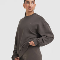 All Day Lightweight Oversized Sweatshirt | Deep Taupe