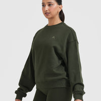 All Day Lightweight Oversized Sweatshirt | Khaki