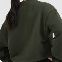 All Day Lightweight Oversized Sweatshirt | Khaki