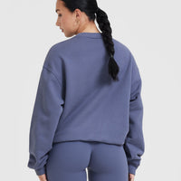 All Day Lightweight Oversized Sweatshirt | Slate Blue