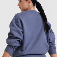 All Day Lightweight Oversized Sweatshirt | Slate Blue
