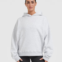 All Day Oversized Hoodie | Light Grey Marl