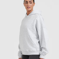 All Day Oversized Hoodie | Light Grey Marl