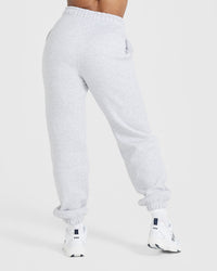 All Day Varsity Oversized Joggers | Light Grey Marl