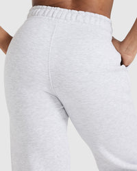 All Day Varsity Oversized Joggers | Light Grey Marl