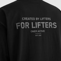 Classic Lifters Graphic Oversized Lightweight Long Sleeve Top | Black
