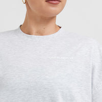Classic Lifters Graphic Oversized Lightweight Long Sleeve Top | Light Grey Marl