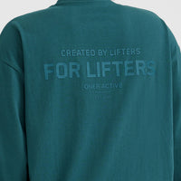 Classic Lifters Graphic Oversized Lightweight Long Sleeve Top | Marine Teal